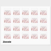 Roze Gold Glitter Marble Product Label Sticker (Vel)