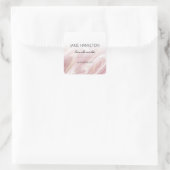 Roze Gold Glitter Marble Product Label Sticker (Tas)