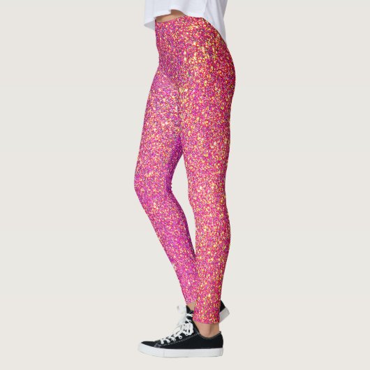 Roze Gold Glitter Sparkly Ombre Modern Stijlvol Leggings (Links)