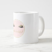 Roze Gold Glitzy Black Eyelashes Extra Grote Beker (Voorkant rechts)