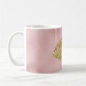 Roze Gold Glitzy Kiss Lips Koffiemok (Links)