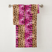 Roze Gold-leopard-printer Bad Handdoek (Insitu)