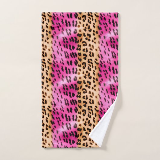 Roze Gold-leopard-printer Bad Handdoek (Handdoek)
