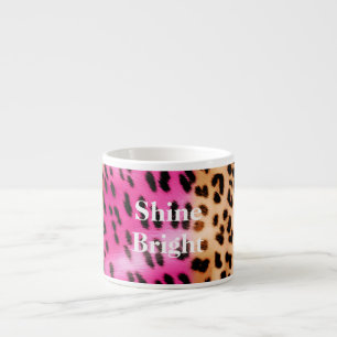 Roze Gold-leopard-printer Espresso Kop