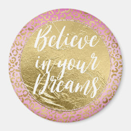 Roze Gold-leopard-printer Magneet