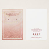 Roze & Gold Marble Earring-beeldscherm Visitekaartje (Voorkant /achterkant)