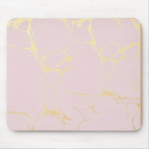 Roze Gold Marble Mousepad Muismat
