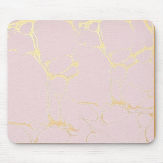 Roze Gold Marble Mousepad Muismat (Voorkant)