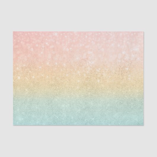 Roze Gold Mint Glitter Ombre Luxe Design Tissuepapier (Voorkant)