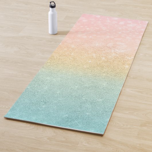 Roze Gold Mint Glitter Ombre Luxe Design Yogamat (In situ)