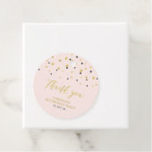 Roze & Gold Modern Retirement Hartelijk dank voor  Bedankjes Labels (In situ)