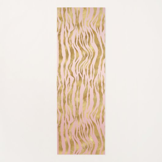 Roze Gold Ombre Leopard Print Yogamat (Voorkant)