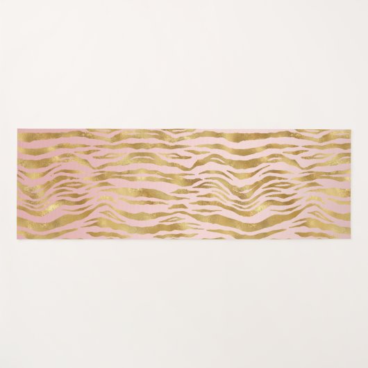Roze Gold Ombre Leopard Print Yogamat (Voorkant (horizontaal))