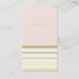 Roze & Gold Personal of Business Hartelijk dank Visitekaartje