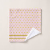 Roze Gold Polka Dot Monogramed Towel Set Bad Handdoek (Wasdoekje)