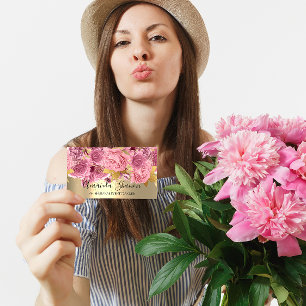 Roze Gold Rozen Bloem Logo Event Planner QRCode Visitekaartje