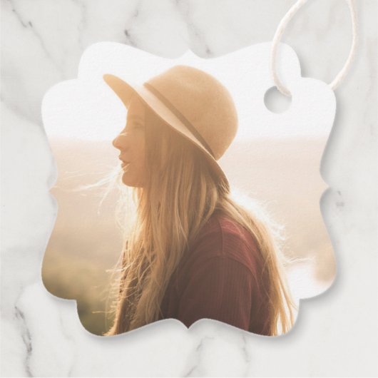 Roze Gold Sweet 16 Foto naam Hartelijk dank Bedankjes Labels (Achterkant)