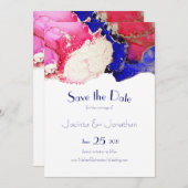 Roze Gold Wedding Save The Date (Voorkant / Achterkant)