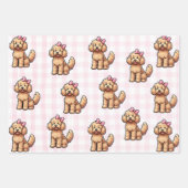 Roze Goldendoodle inpakpapier (Voorkant 2)