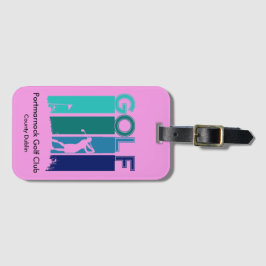 Roze Golf Bagagelabel
