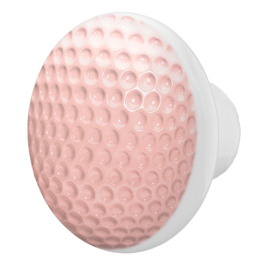Roze Golf Ball Sport Keramische Knop (Rechts)