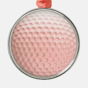 Roze Golf Ball Sport Metalen Ornament