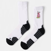 Roze Golf Initiële Monogram Sokken (Links)