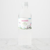 Roze Golf Meisje Verjaardagsfeestje Waterfles Labe Waterfles Etiket (Voorkant)