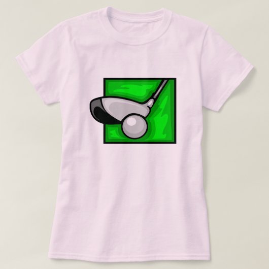 Roze Golf T-shirt (Design voorkant)
