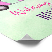 Roze Golf Watering Hole Verjaardagsteken Poster (Hoek)