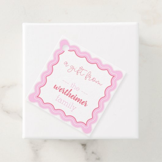 roze golfcadeau labels (In situ)