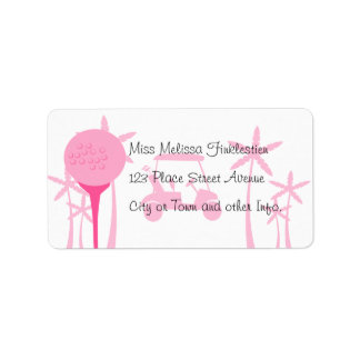 Roze Golfdatum Etiket