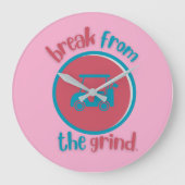 Roze golfkar BFTG klok (Voorkant)