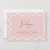 Roze Golflijn Bedankkaart (Voorkant)