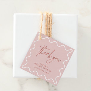 Roze Golflijn Bedankt Favor Tags Bedankjes Labels