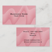 Roze golven Abstract Afbeelding. Visitekaartje (Voorkant / Achterkant)