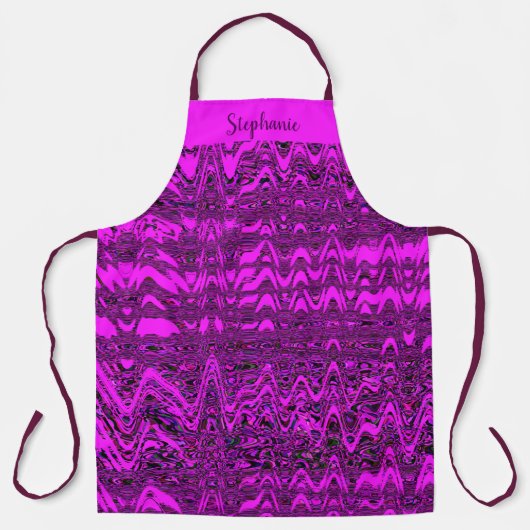 Roze golven Abstracte golflengtes Schort (Voorkant)