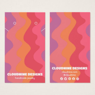 Roze golven die Ketting juwelen vertonen Kaart