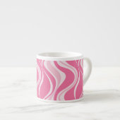 Roze golven espressokopje espresso kop (Voorkant rechts)