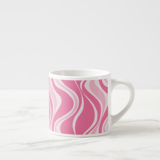 Roze golven espressokopje espresso kop (Rechts)