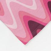 Roze golven fleece deken (Hoek)