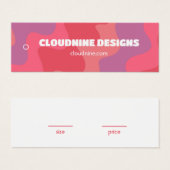 Roze Golven Kleding Grootte Prijs Hangtag Kaart (Voorkant /achterkant)