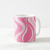 Roze golven mok (Voorkant rechts)