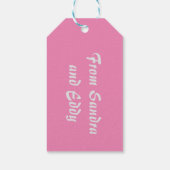 Roze Good Luck Plant Cadeaulabel (Achterkant)