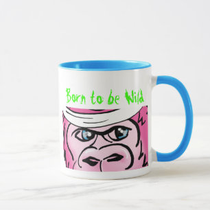 Roze Gorilla met Sweatband Mok