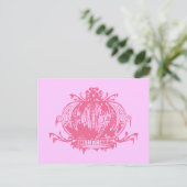 Roze gothic Decayed Crown Briefkaart (Staand voorkant)