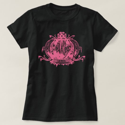 Roze gothic Decayed Crown T-shirt (Design voorkant)