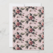 Roze Gothic Spooky Zwart Vleermuis Vrijgezellenfee Kaart (Achterkant)