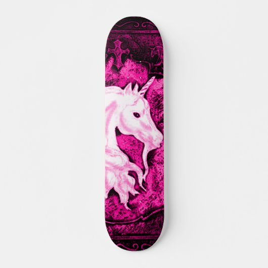 Roze gothic Unicorn Deck Skateboard (Voorkant)