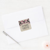 Roze gothische cirkels opslaan de Stickers Datum (Envelop)